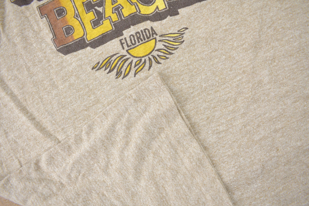 Vintage 1980s Daytona Beach Florida Ringer T Shirt Streetwear