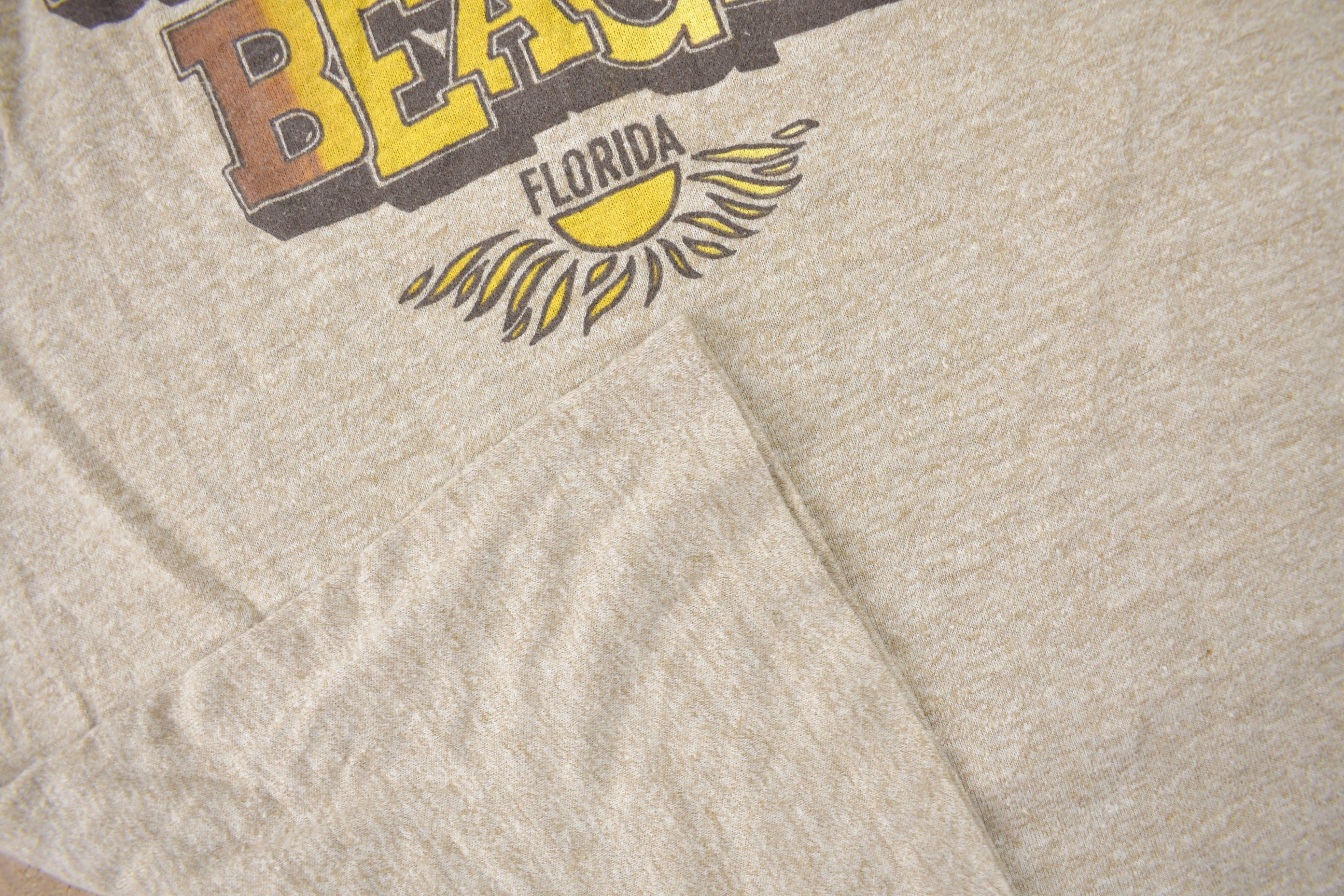 Vintage 1980s Daytona Beach Florida Ringer T Shirt Streetwear