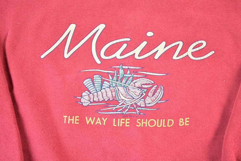 Vintage 1990s Maine The Way Life Should Be Crewneck Sweatshirt Mens S