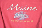 Vintage 1990s Maine The Way Life Should Be Crewneck Sweatshirt Mens S