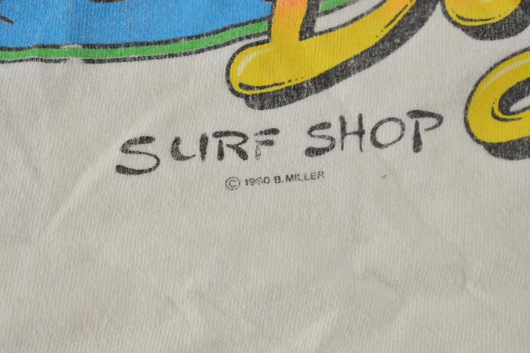 Vintage 1990 Salty Dog Surf Shop Daytona Beach Single Stitch Graphic Tank Top Shirt Made In USA