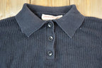 Vintage 1990s Norm Thomson Quarter Button Collared Knit Crewneck Sweater