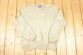 Vintage 1990s Polo By Ralph Lauren Tan Knit Crewneck Sweater Mens L