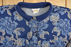 Vintage 1990s Season Ticket Floral Theme Quarter Button Up Sweater
