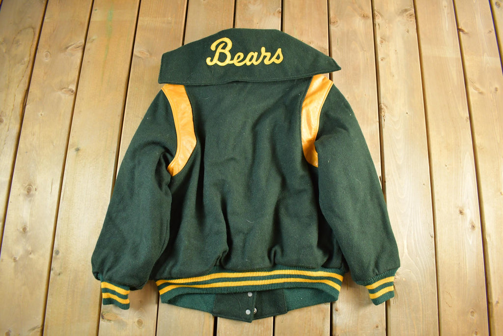 Vintage 1980s Trophy Jackets Lincoln Bears Collegiate Wool Letterman Varsity Jacket Youth XL