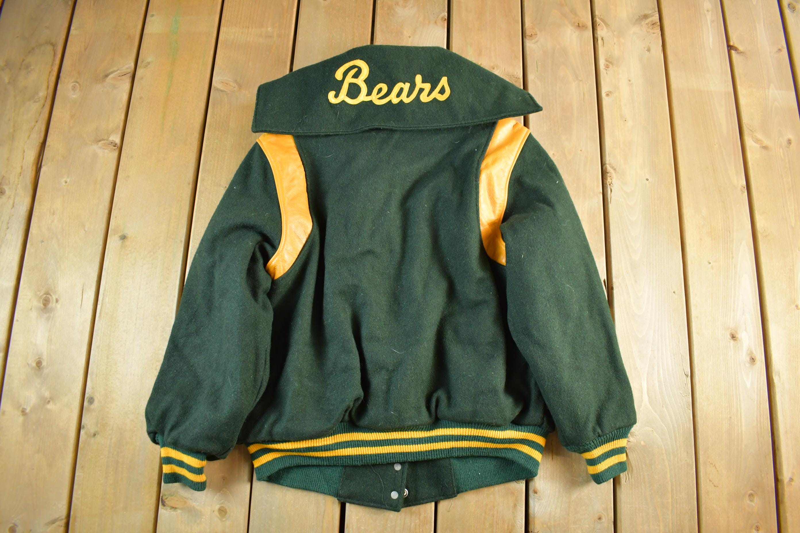 Vintage 1980s Trophy Jackets Lincoln Bears Collegiate Wool Letterman Varsity Jacket Youth XL