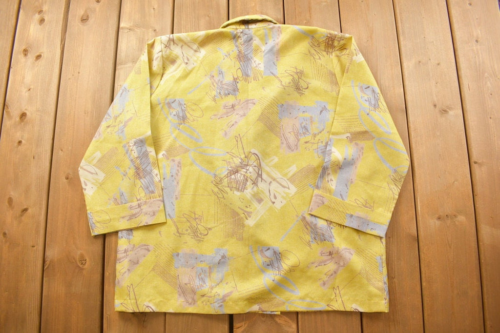 Vintage 1980s Abstract Pattern Blazer Jacket