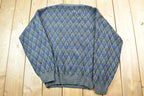 Vintage 1990s Pierre Cardin Pattern Knit Crewneck Sweater