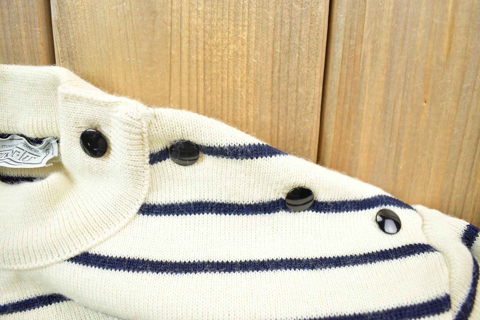 Vintage 1990s Amor Lux Made In France Knit Crewneck Sweater /