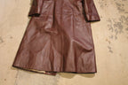 Vintage 1980s Mr Sabre Fur Collar Leather Trench Coat