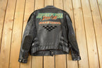 Vintage 1990s Avirex Racing Leather Jacket Men's Small
