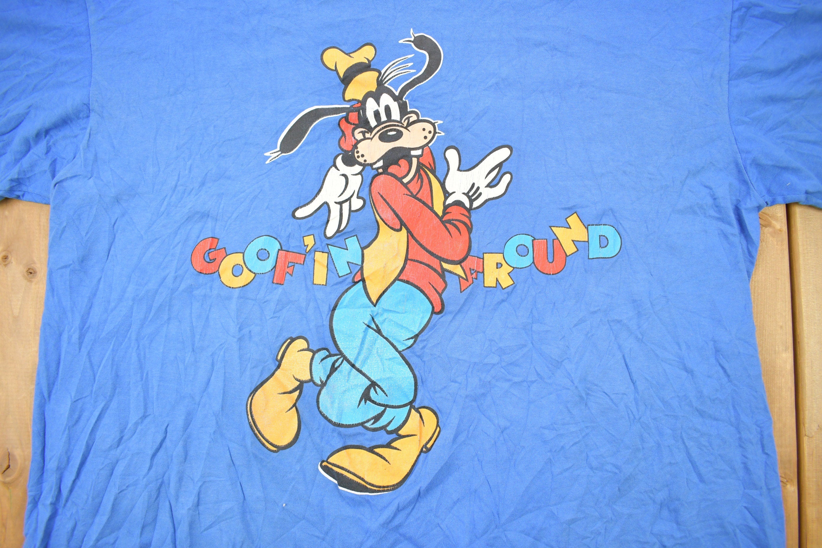 Vintage 1990s Disney Goofy Goofin Around Graphic Cartoon T-Shirt
