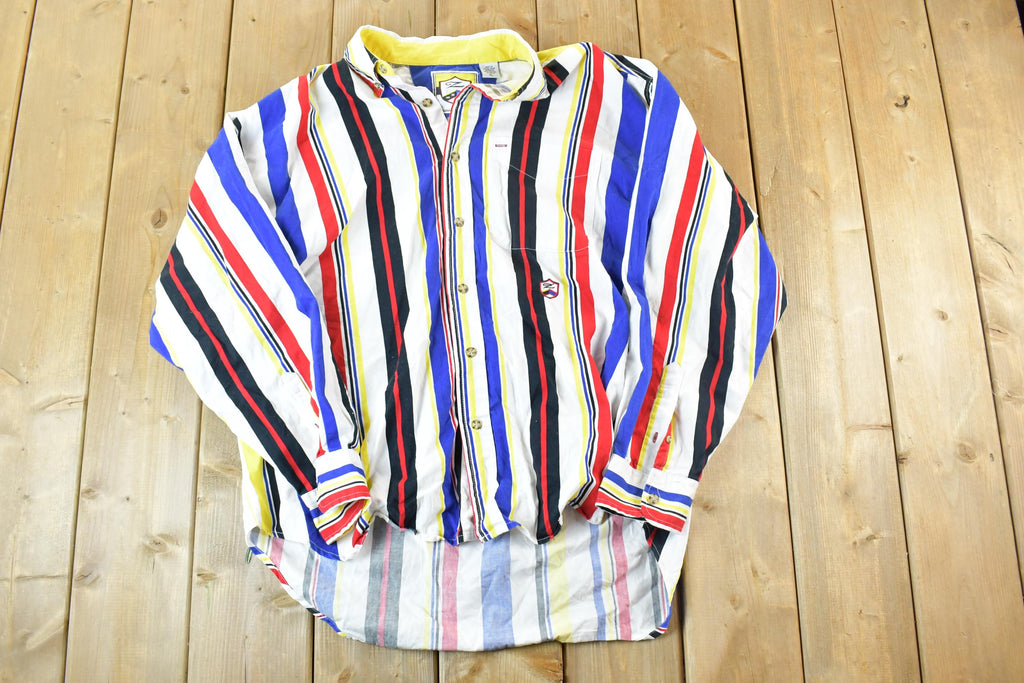 Vintage 1990s Ziza Striped Button Up Shirt