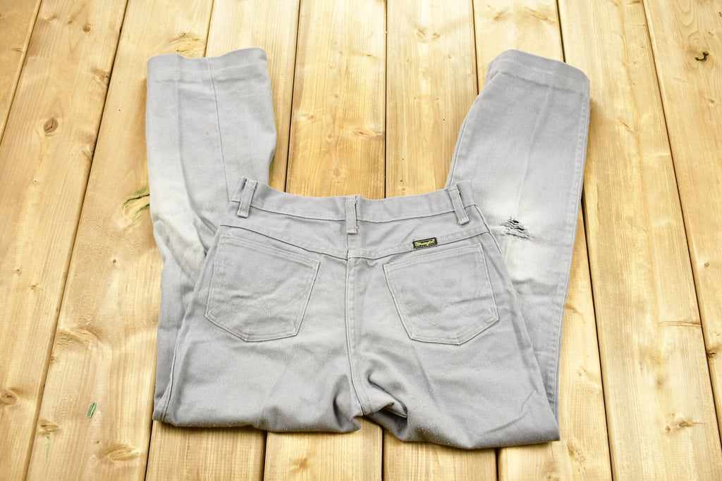 Vintage 1970s Wrangler Light Grey Wash Jeans Size 27