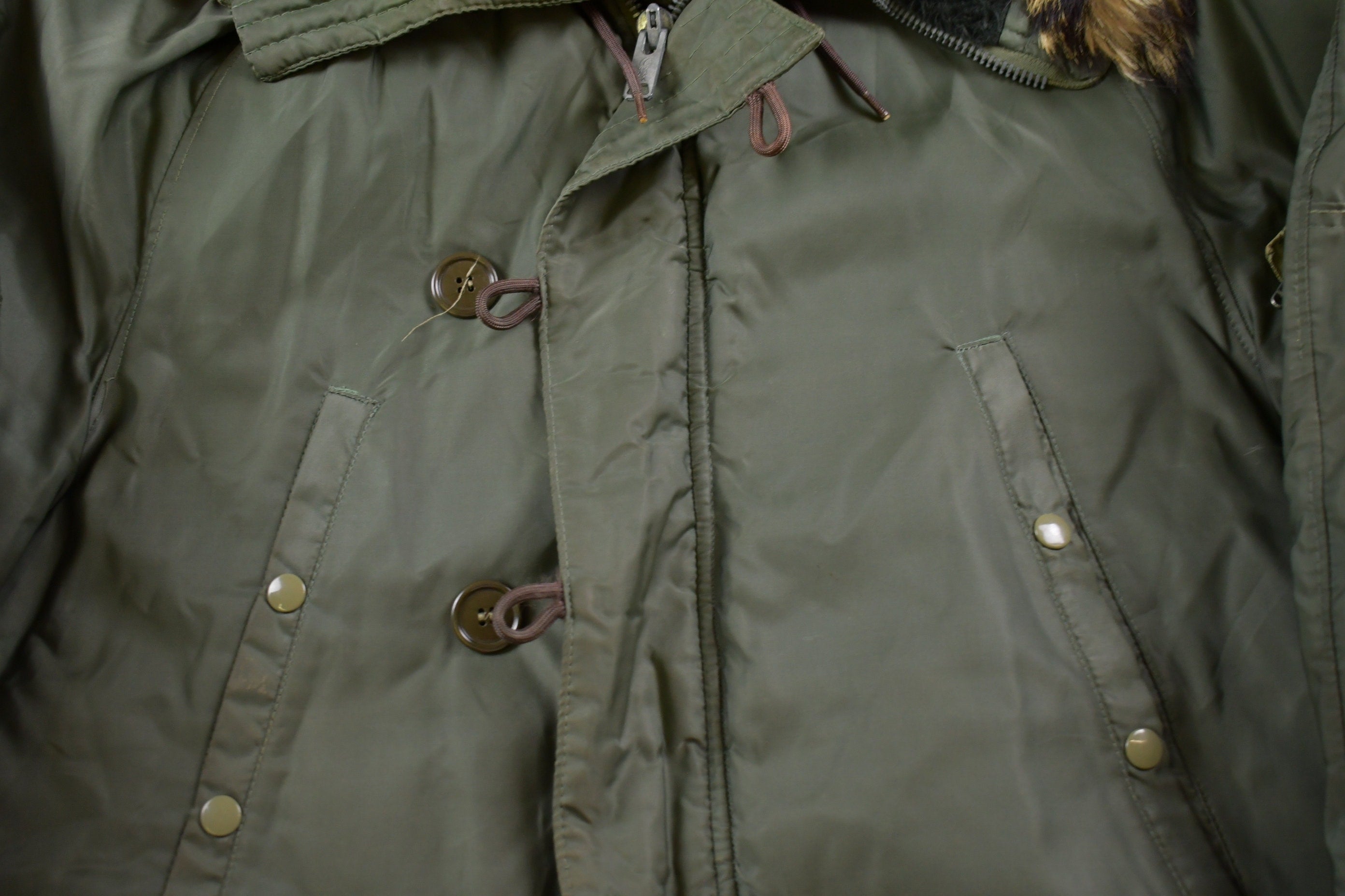 Vintage 1970s Full Length Fur Hooded Puffer Jacket
