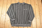 Vintage 1990s Harbour Bay Knit Button Up Shirt Mens XL