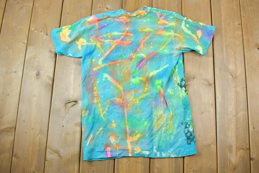 Vintage 1990s Hand Painted Crane Bird Graphic T-Shirt