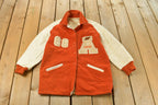 Vintage 1960s Leather Wool Collegiate Varsity Jacket Women's M /