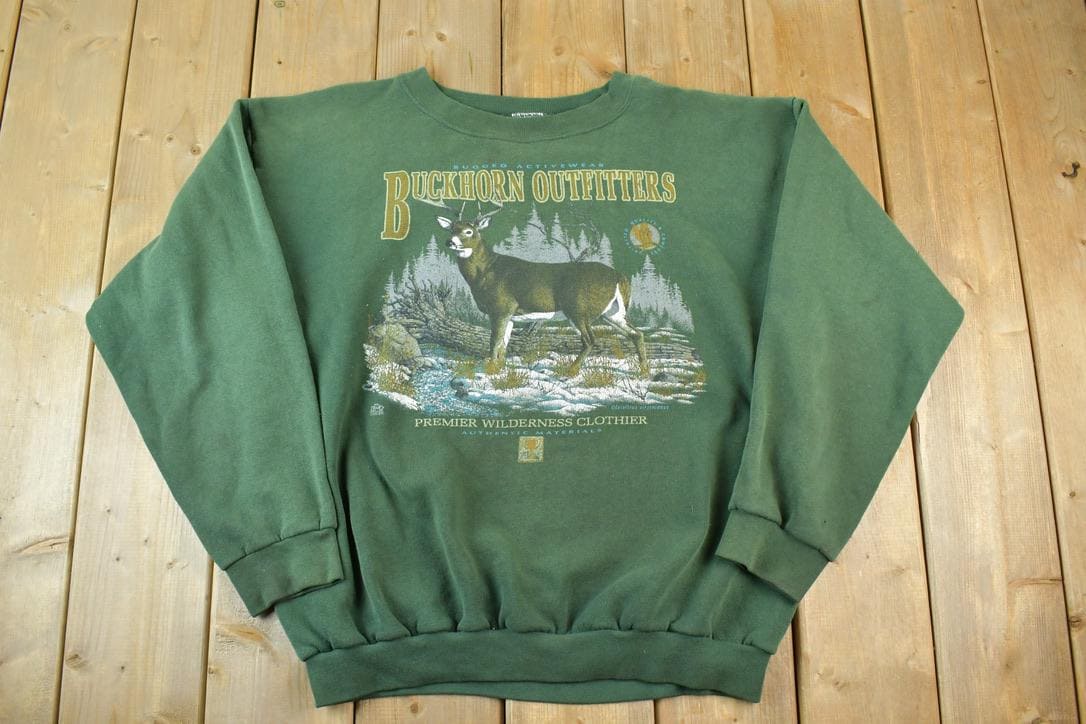 Vintage 1990s Big Buck Outdoorsman Crewneck Sweatshirt