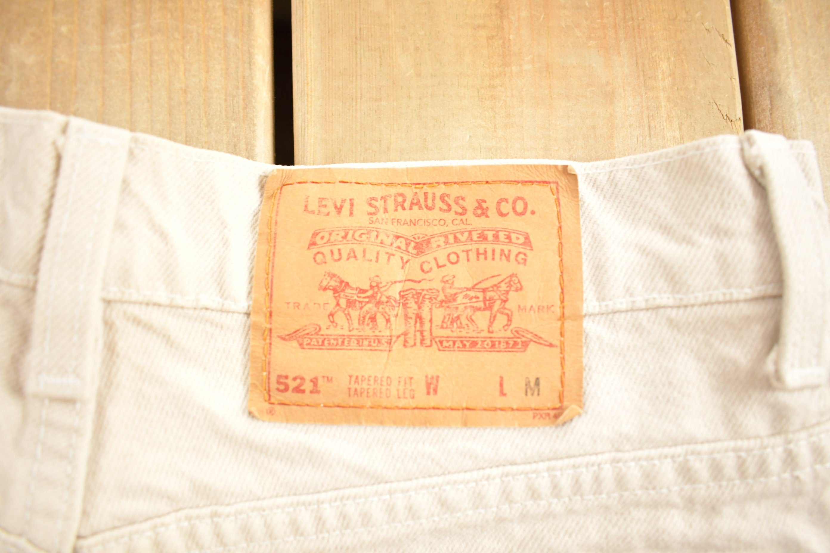 Vintage 1990s Levi's 512 White Denim Women's Jeans Size 30 x 30