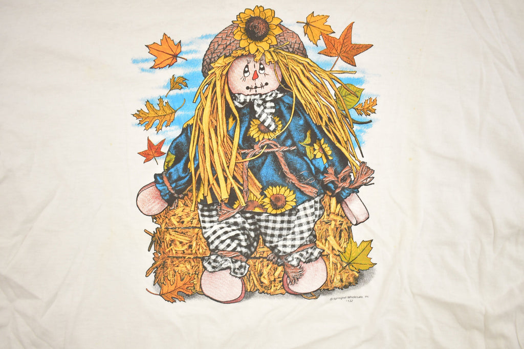 Vintage 1990s Cute Autumn Themed Graphic T Shirt