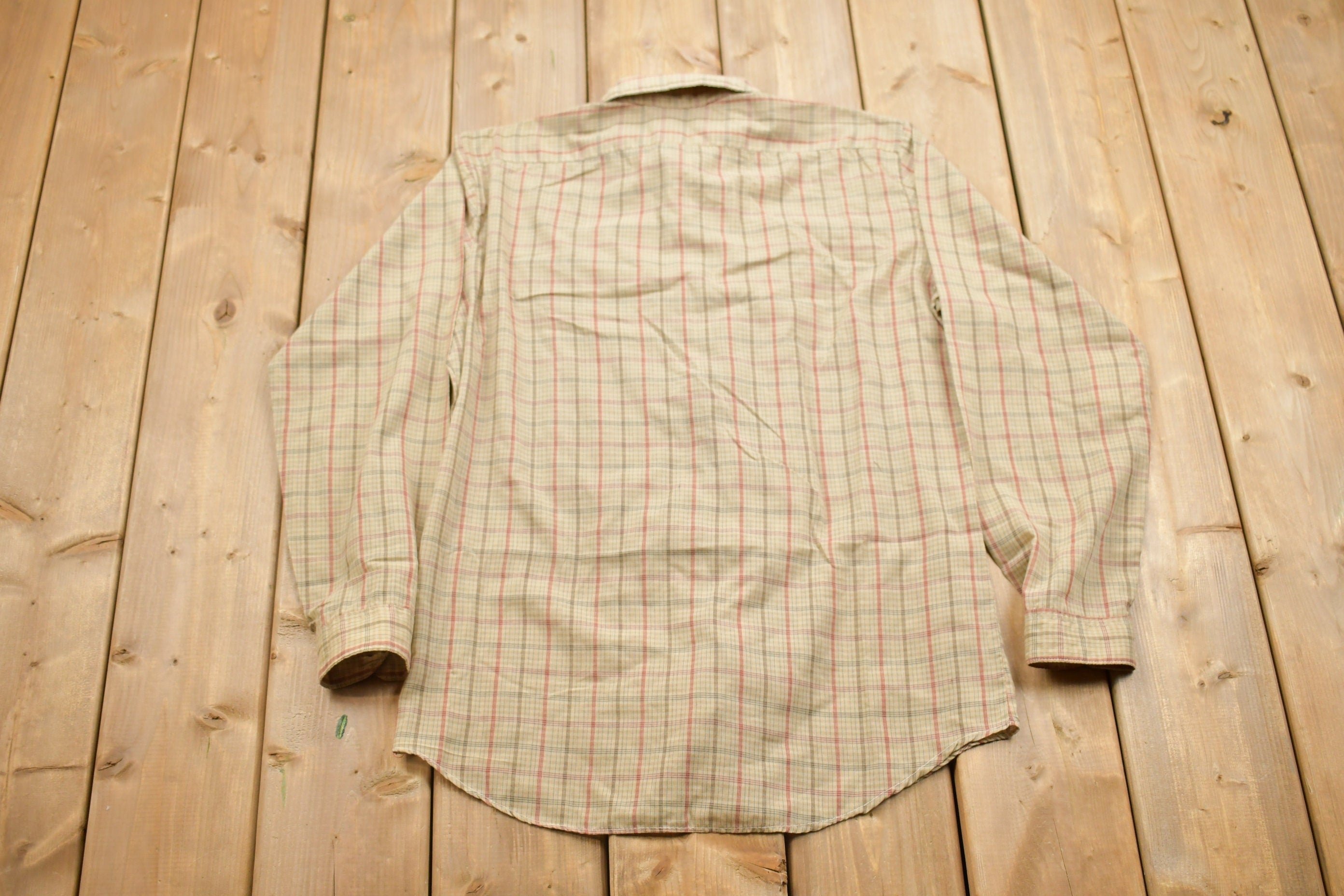 Vintage 1990s Chequers Plaid Flannel Button Up Shirt