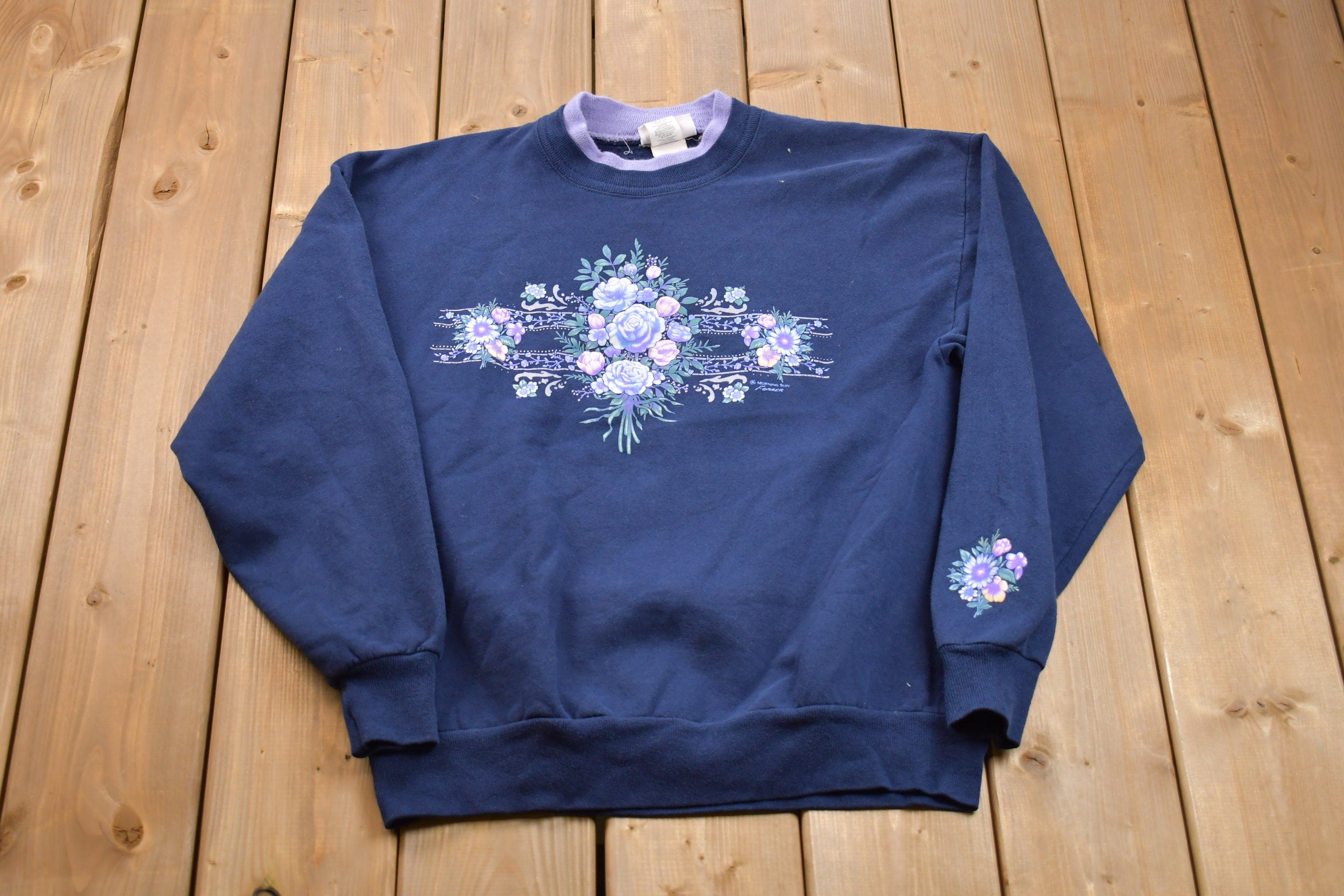Vintage 1990s cute Floral Crewneck