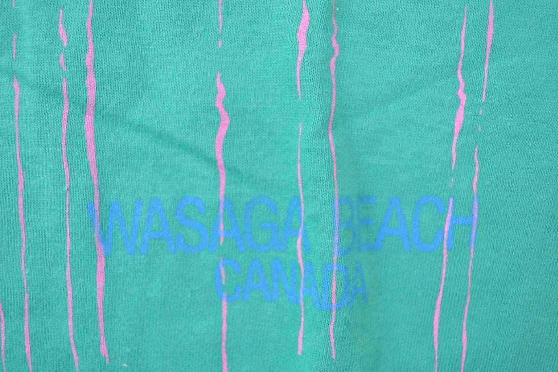 Vintage 1980s Wasaga Beach Flamingos Impression Souvenir T-Shirt