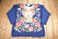 Vintage 1990s Jennifer & Co Floral Theme Hand Knit Sweater