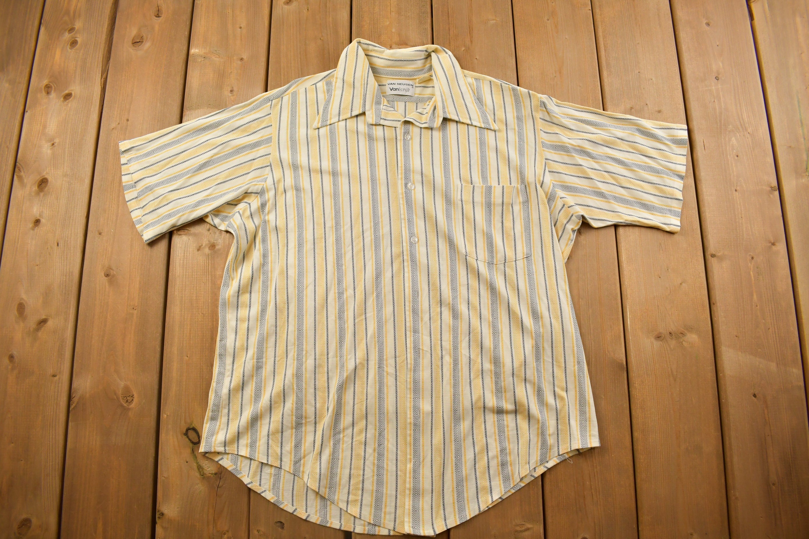 Vintage 1990s Van Heusen Striped Button Up Shirt