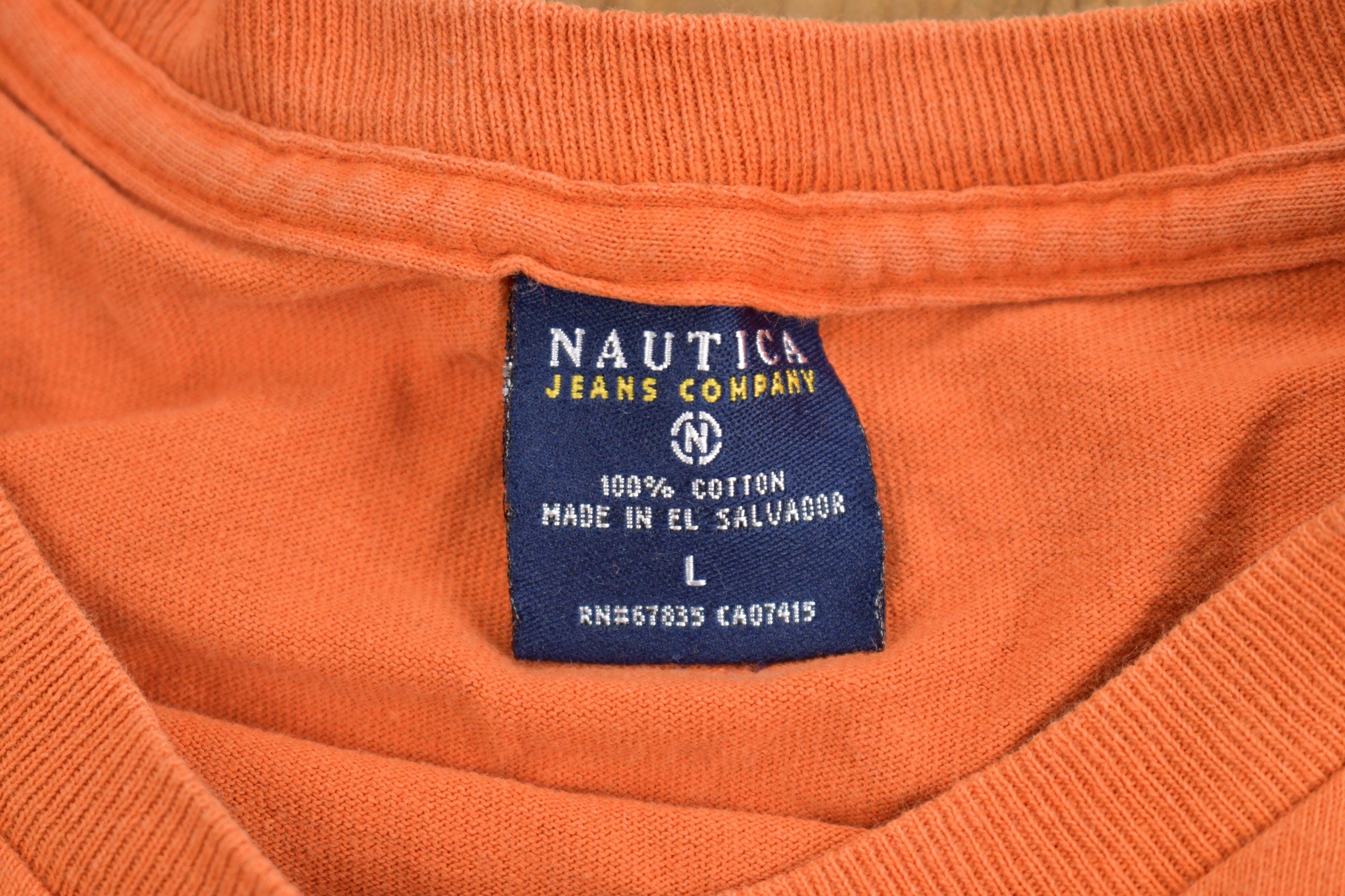 Vintage 1990s Nautica Jeans Company Graphic Long Sleeve T Shirt