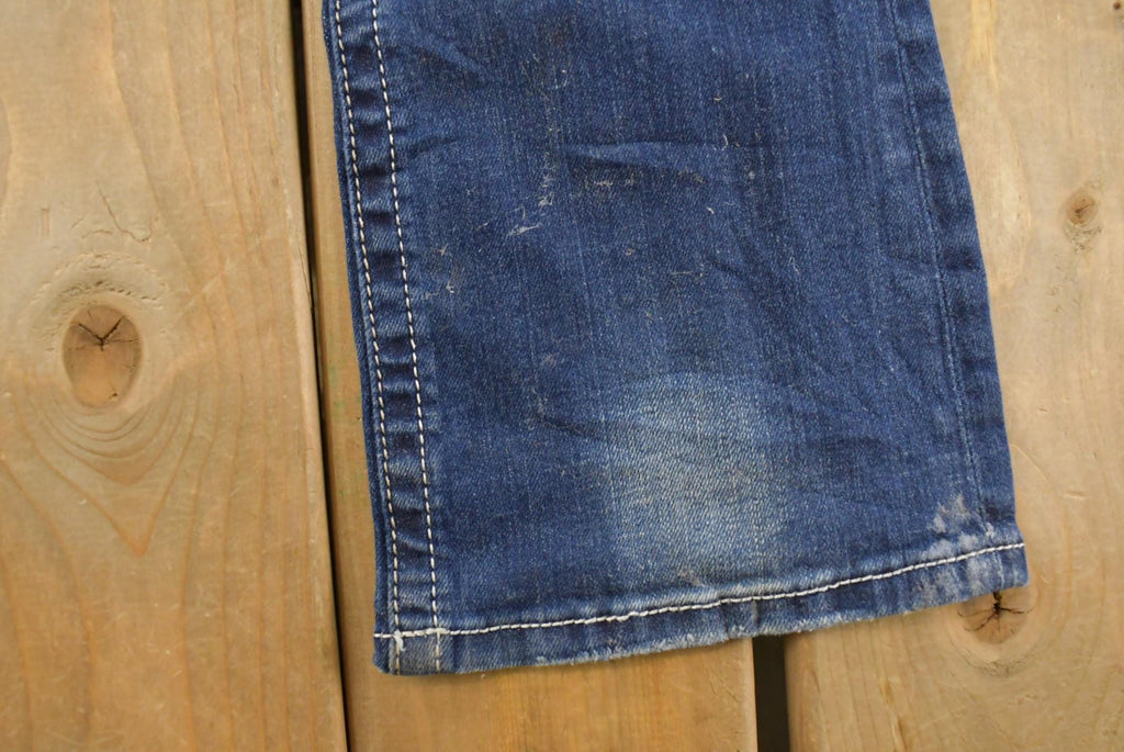Vintage Y2K Miss Me Bedazzled Low Rise Jeans Women's 27 x 33 / Boot Cut Jeans / Y2K Style / Embroidered Jeans / 2000s / Contrast Stitching