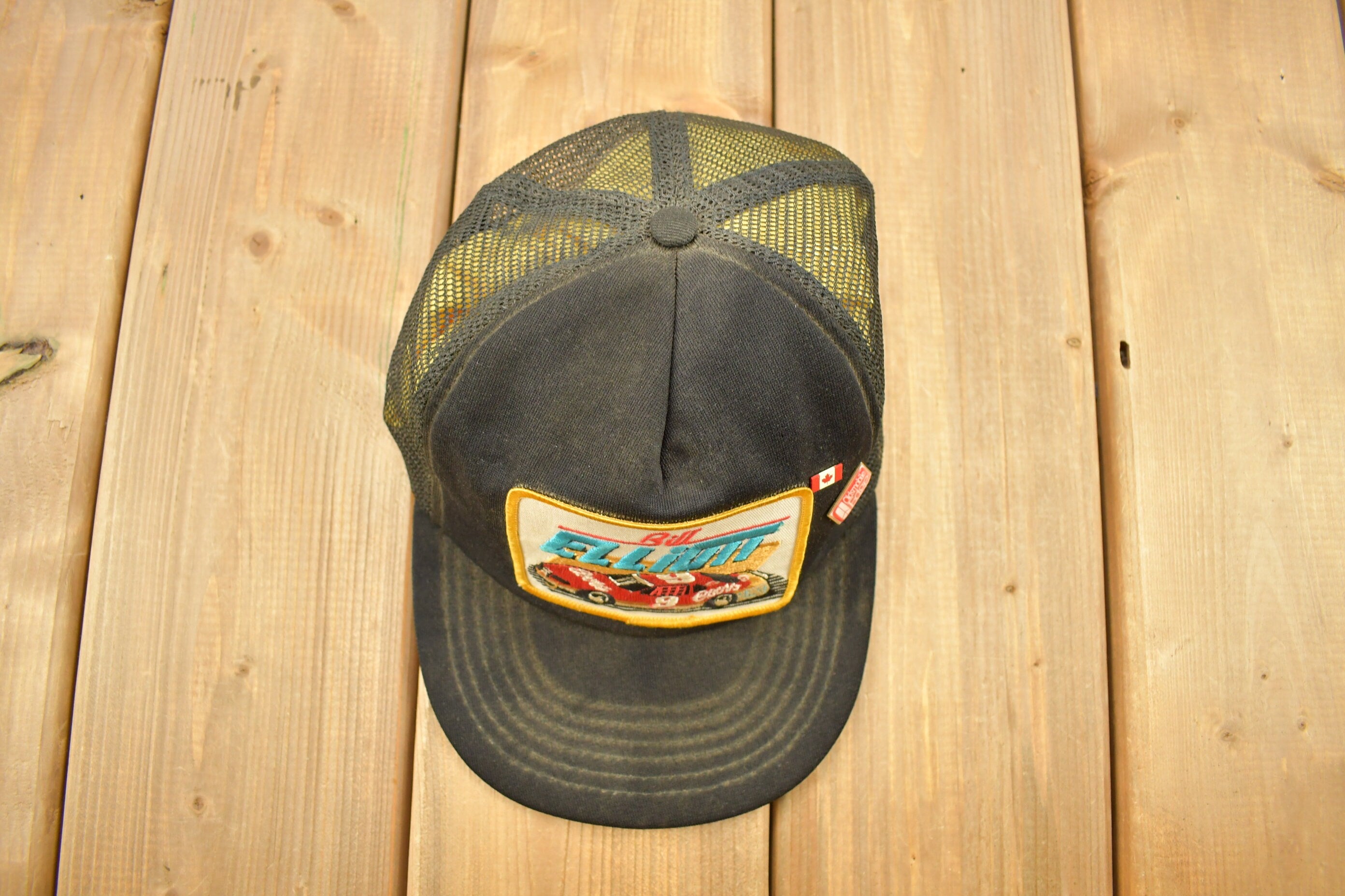 Vintage 1970s Bill Elliot Nascar Patch Trucker Hat