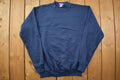 Vintage 1990s Navy Blue Blank Tultex Crewneck Sweatshirt