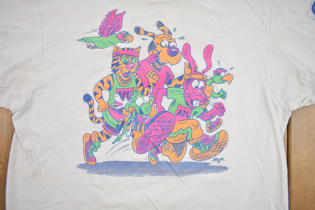 Vintage 1990s Animal Protective League Graphic T Shirt