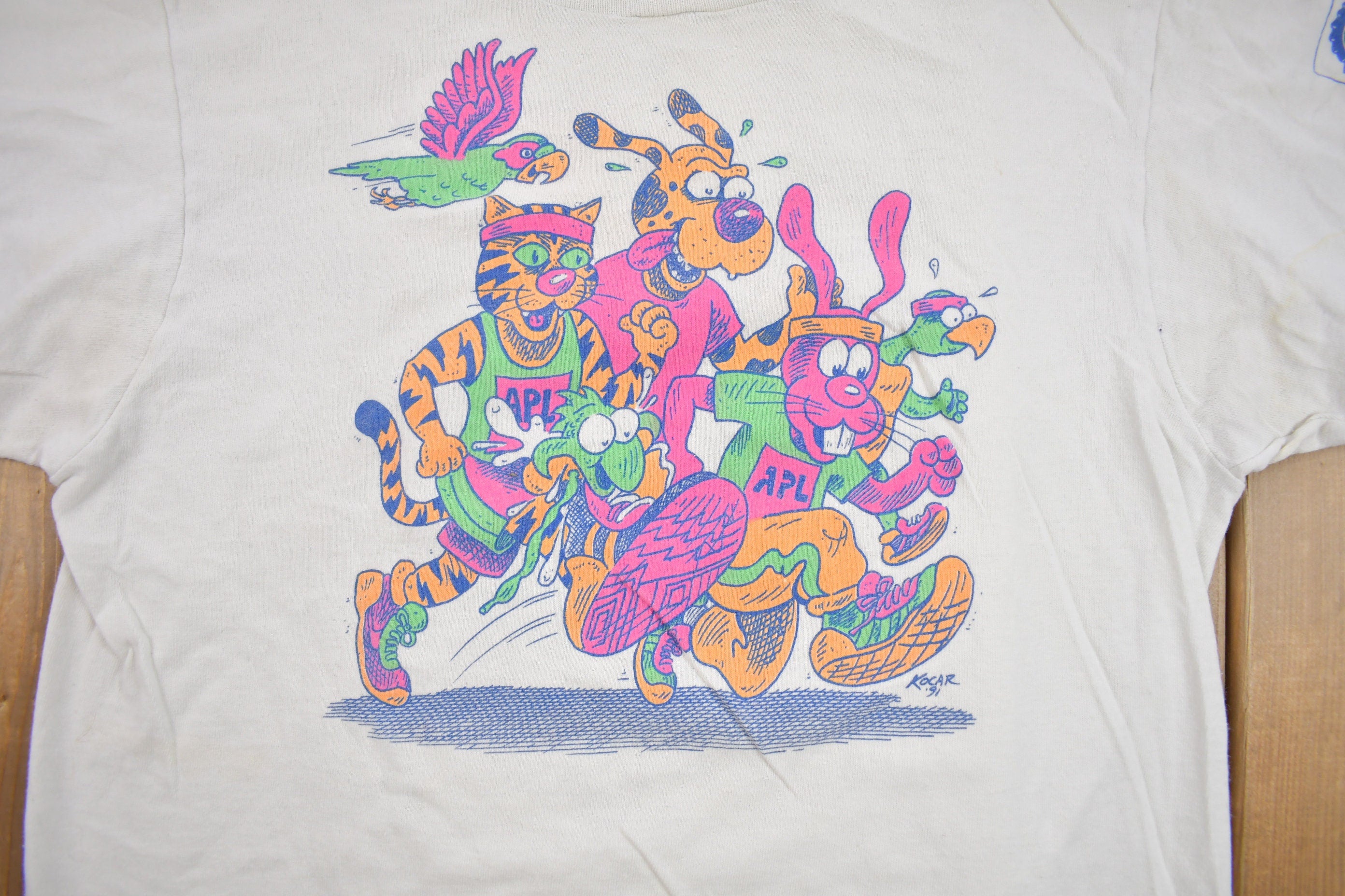 Vintage 1990s Animal Protective League Graphic T Shirt