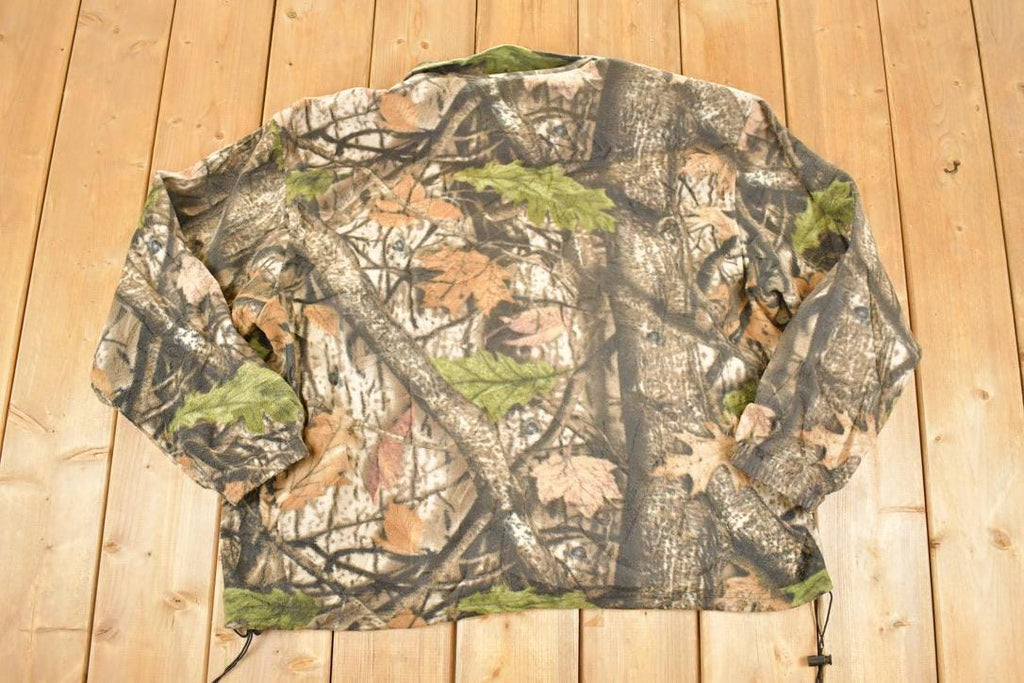 Vintage 1990s Wood'n Trail AOP Realtree Fleece Outdoorsman Sweater Mens XL