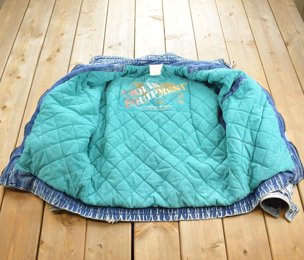 Vintage 1980s Urban Equipment Blanket Lined Denim Jean Jacket