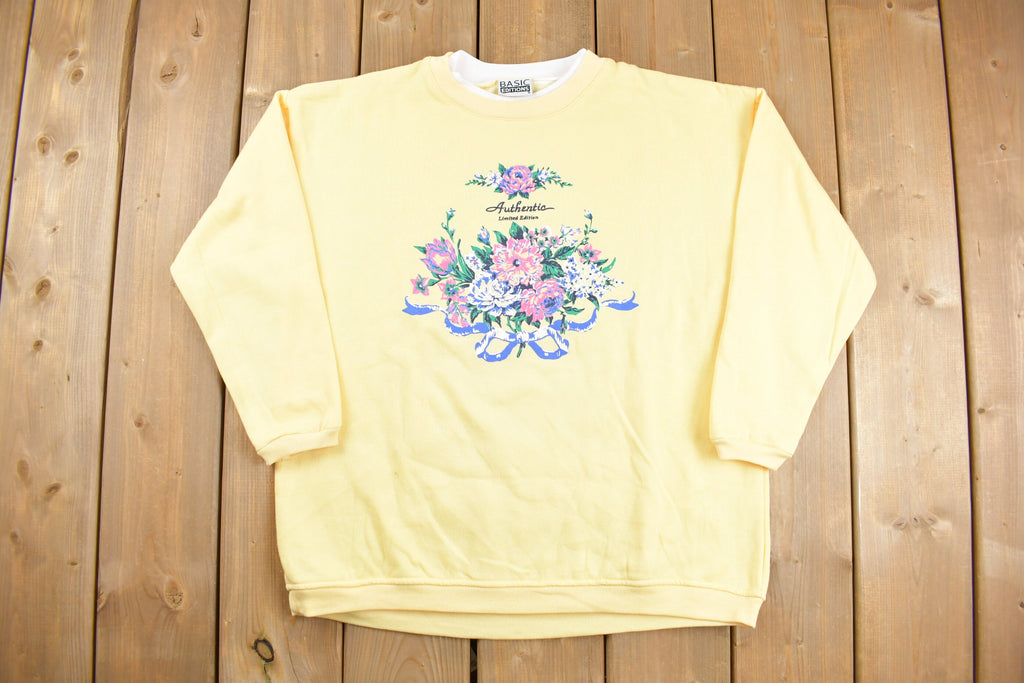 Vintage 1990s Floral Graphic Crewneck