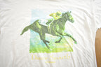 Vintage 1980s Dance Smartly Woodbine Race Track Single Stitch Graphic T Shirt