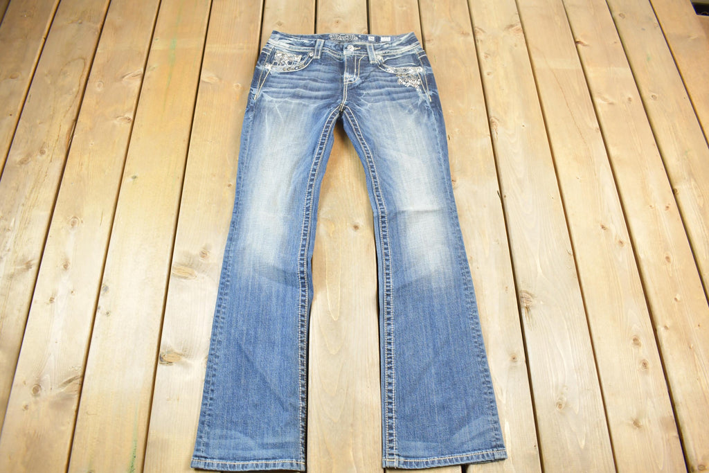 Vintage Y2K Miss Me Bedazzled Low Rise Jeans Size 26x32