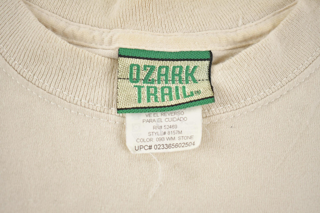 Vintage 1990s Ozark Trail Autumn Forest Buck Long Sleeve Made In USA Shirt
