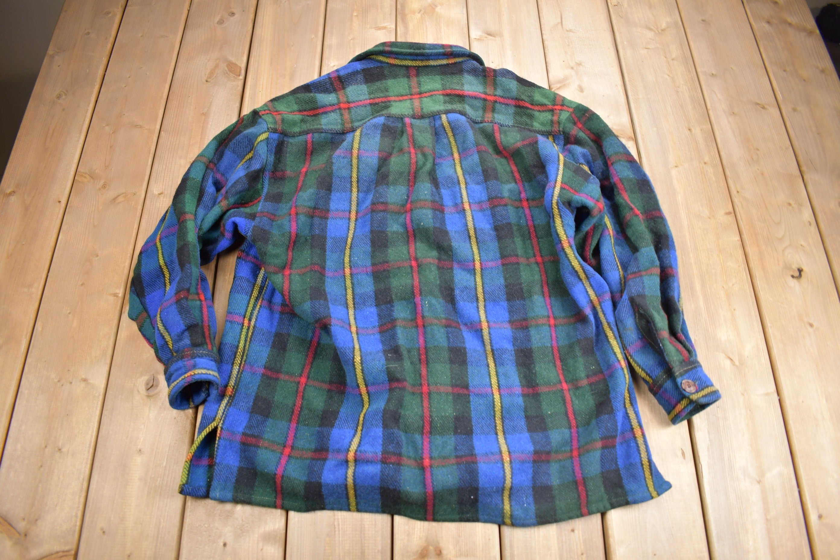 Vintage 1990s American Eagle Plaid Flannel Button Up Shirt