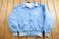 Vintage 1970s University Of Okoboji Satin Bomber Jacket Streetwear Souvenir Jacket