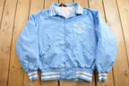 Vintage 1970s University Of Okoboji Satin Bomber Jacket Streetwear Souvenir Jacket