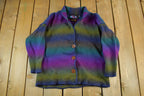 Vintage 1990s Early Winters Wool Cardigan Sweater Jacket Women's S-M