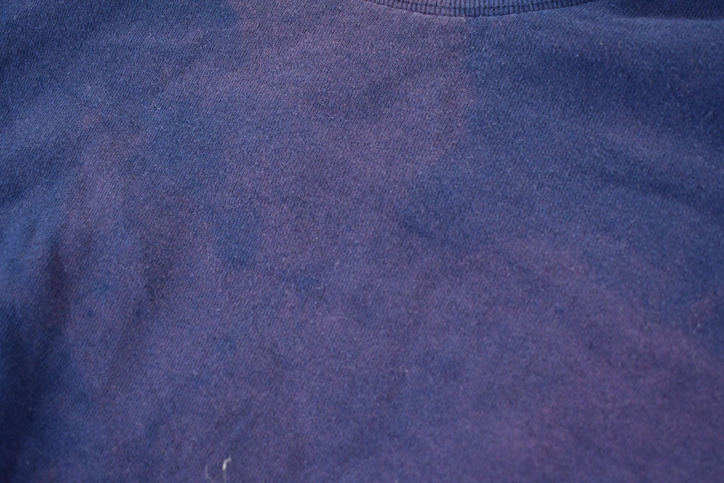 Vintage 1990s Navy Blue Bleached Crewneck Sweatshirt / Made In USA / 90s Crewneck / American Vintage / Distressed Crewneck