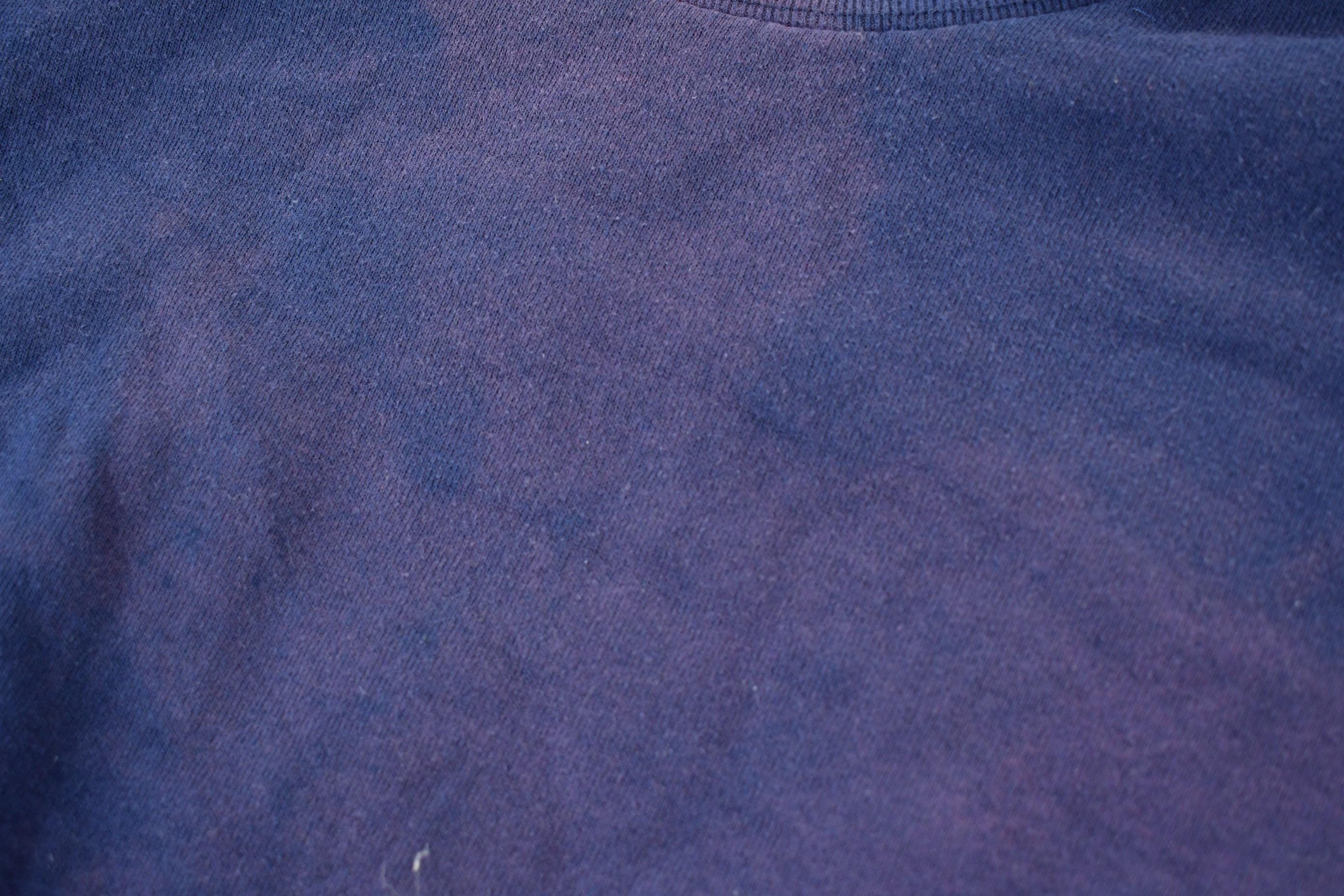 Vintage 1990s Navy Blue Bleached Crewneck Sweatshirt / Made In USA / 90s Crewneck / American Vintage / Distressed Crewneck