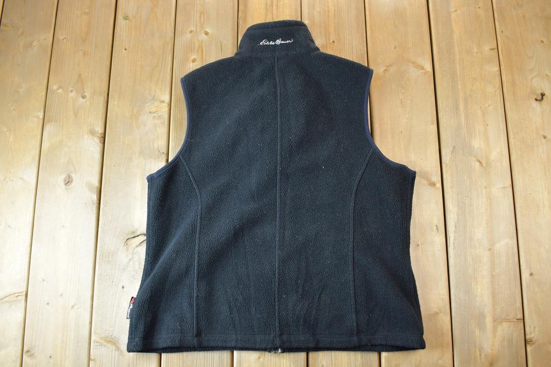 Vintage 1990s Eddie Bauer Womens Fleece Sweater Vest  Outdoorsman  90s Sweater  Streetwear  Hiking  Fleece Zip up