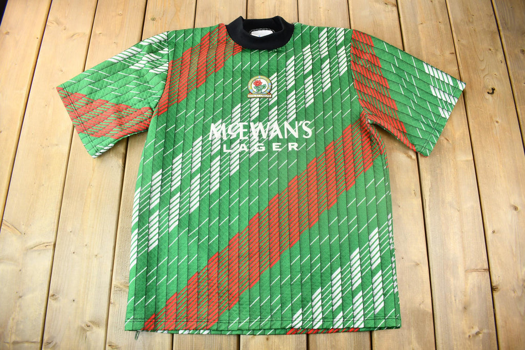 Vintage 1990s Blackburn Rovers FC ASICS Soccer Goalie Jersey